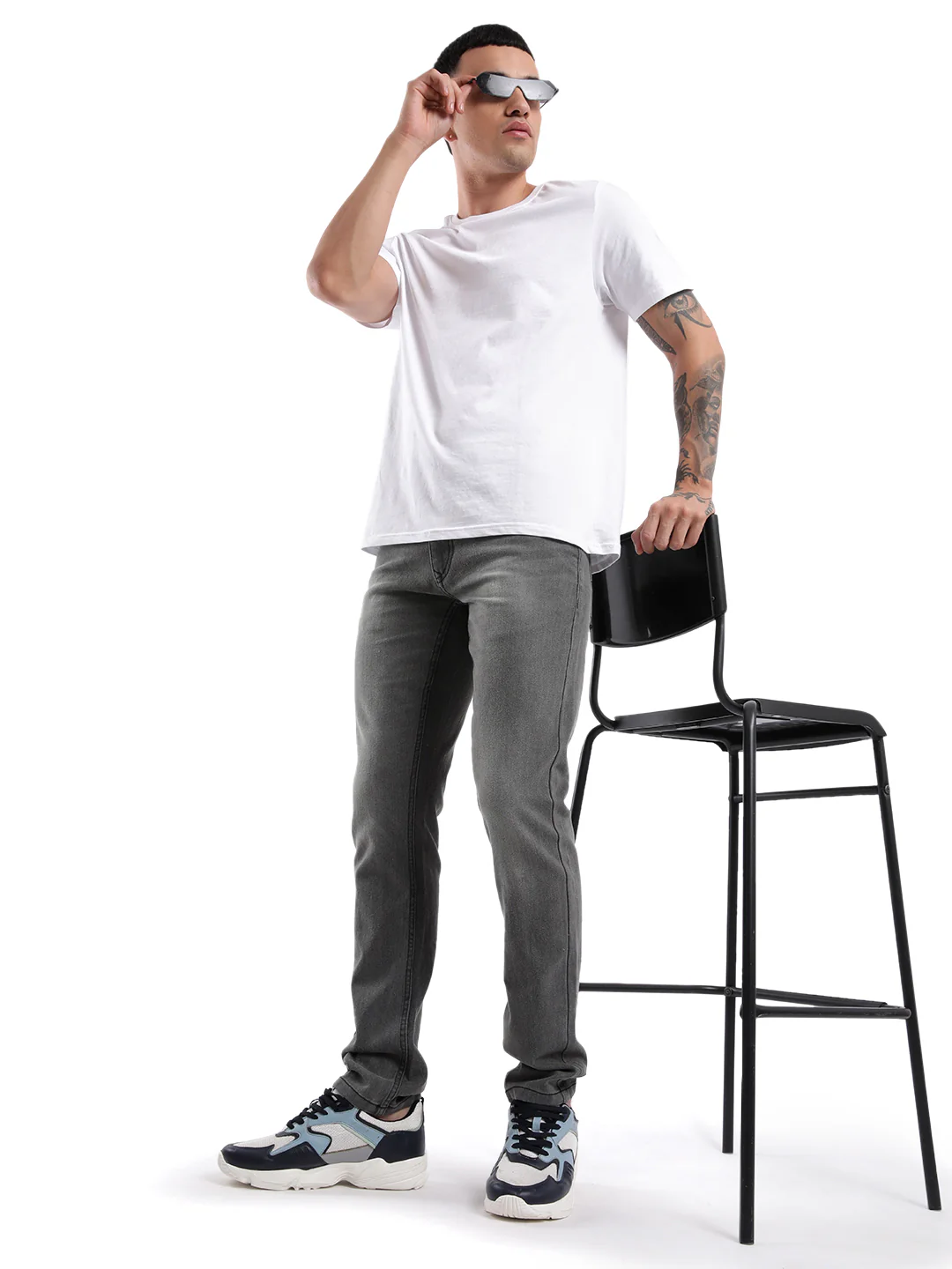 Grey Blend Casual Jeans - Image 2