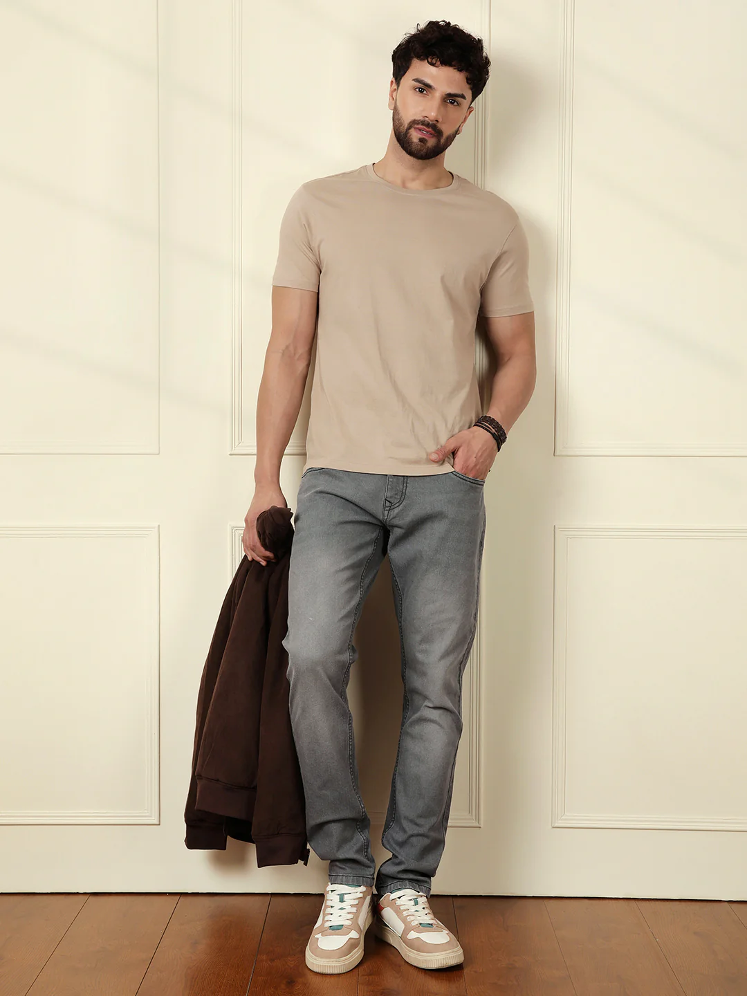 Faded Slim Tapered Jeans | Grey - Image 2