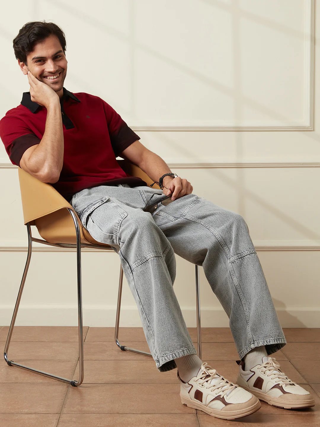 Casual Anti Fit Denim Cargo | Grey - Image 2