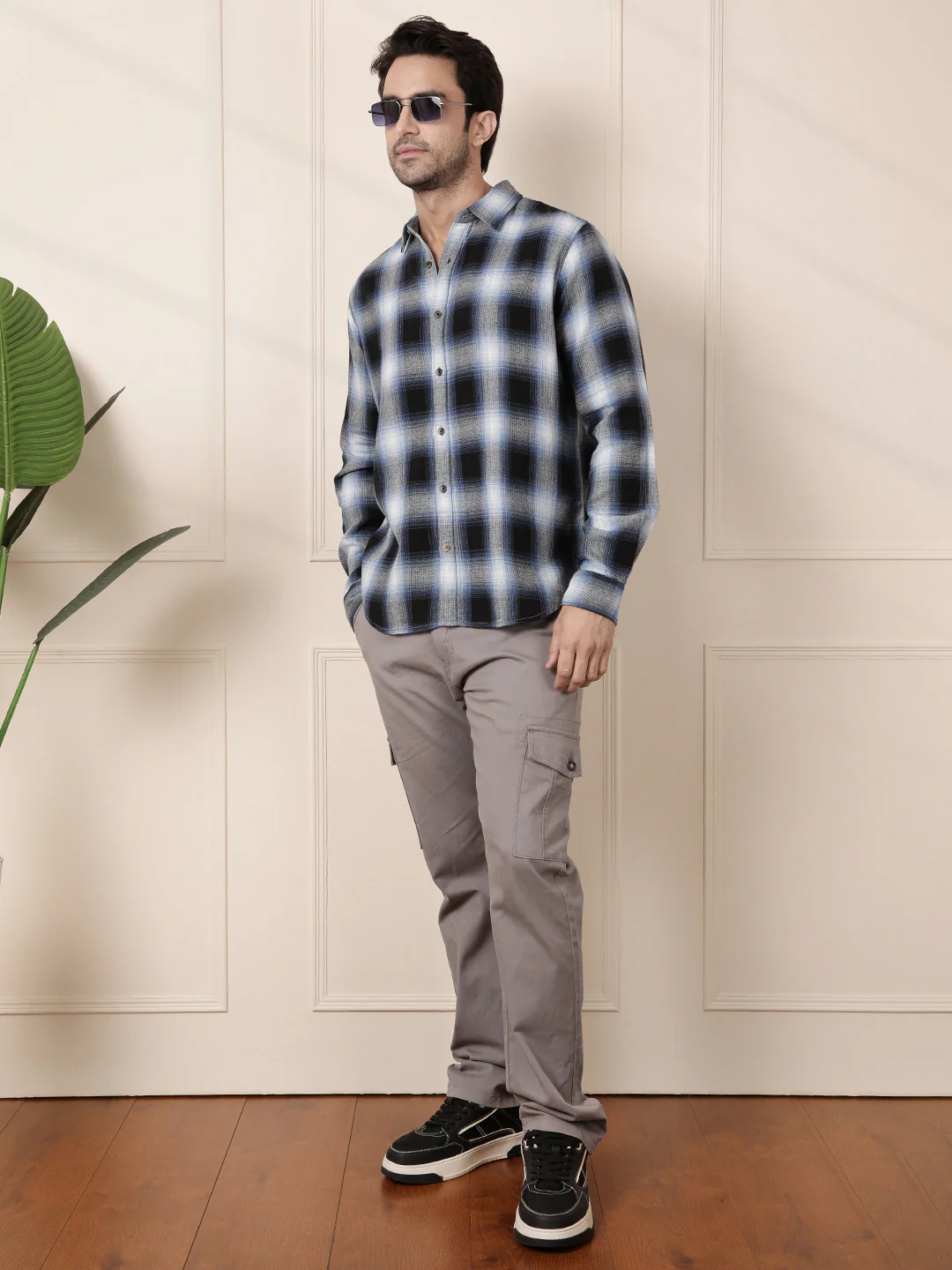 Peached Cotton Cargo Trouser | Grey - Image 2