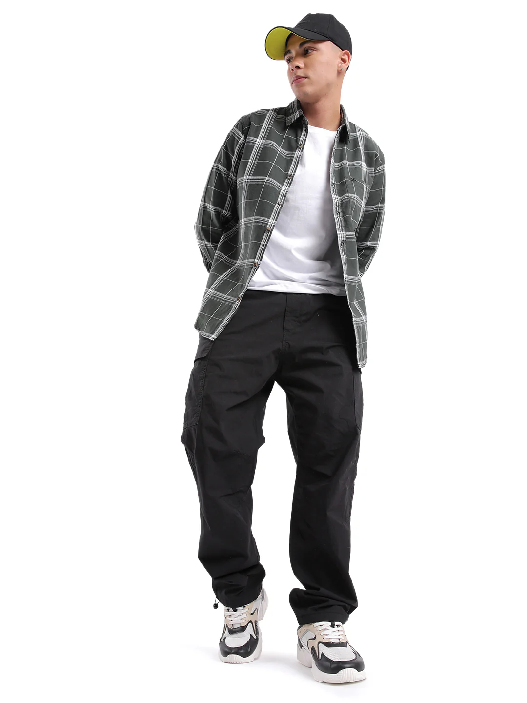 Grey & White Classic Checked Shirt - Image 2