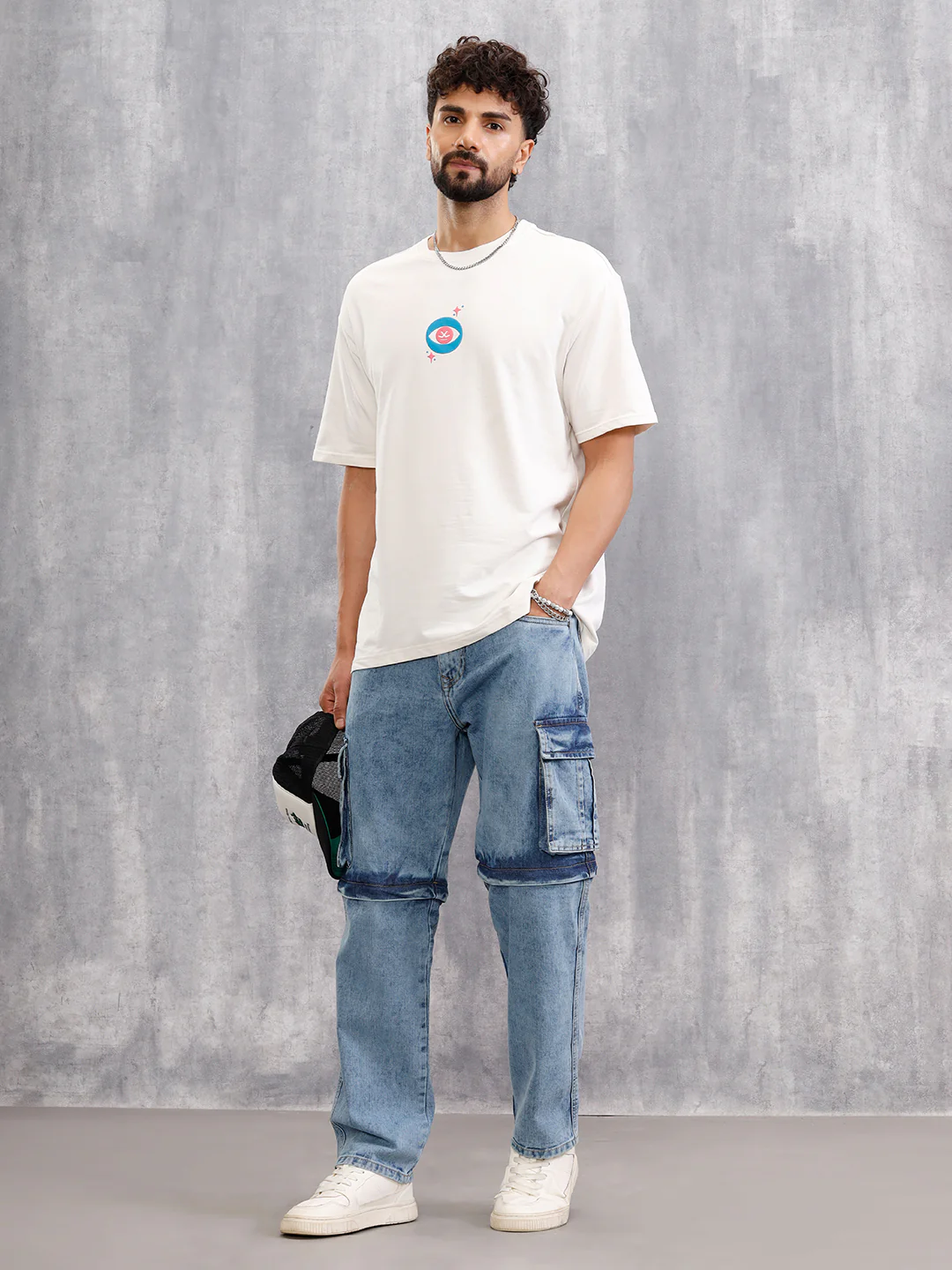 Grow Together Zen Inspired Oversized Back Print Crew Neck T-Shirt  | Off White - Image 2