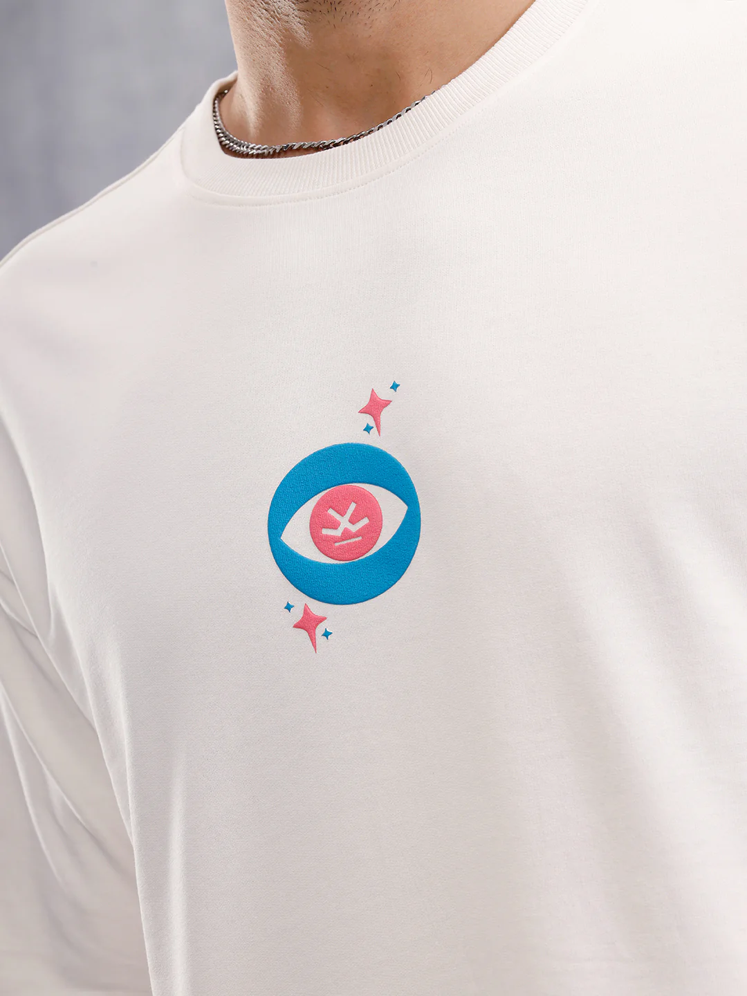 Grow Together Zen Inspired Oversized Back Print Crew Neck T-Shirt  | Off White - Image 6