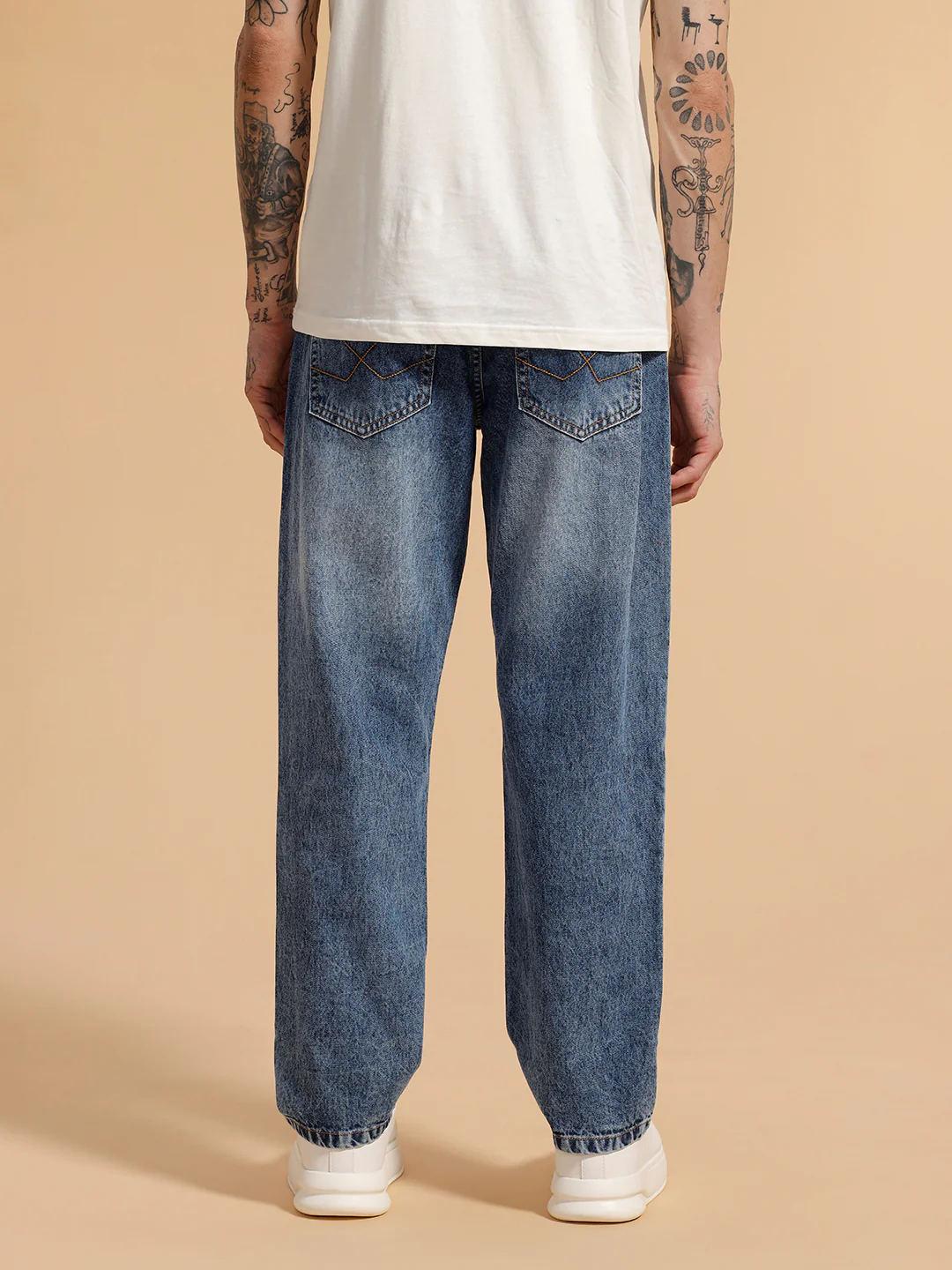 Heavy Fade Anti Fit Jeans | Blue - Image 3