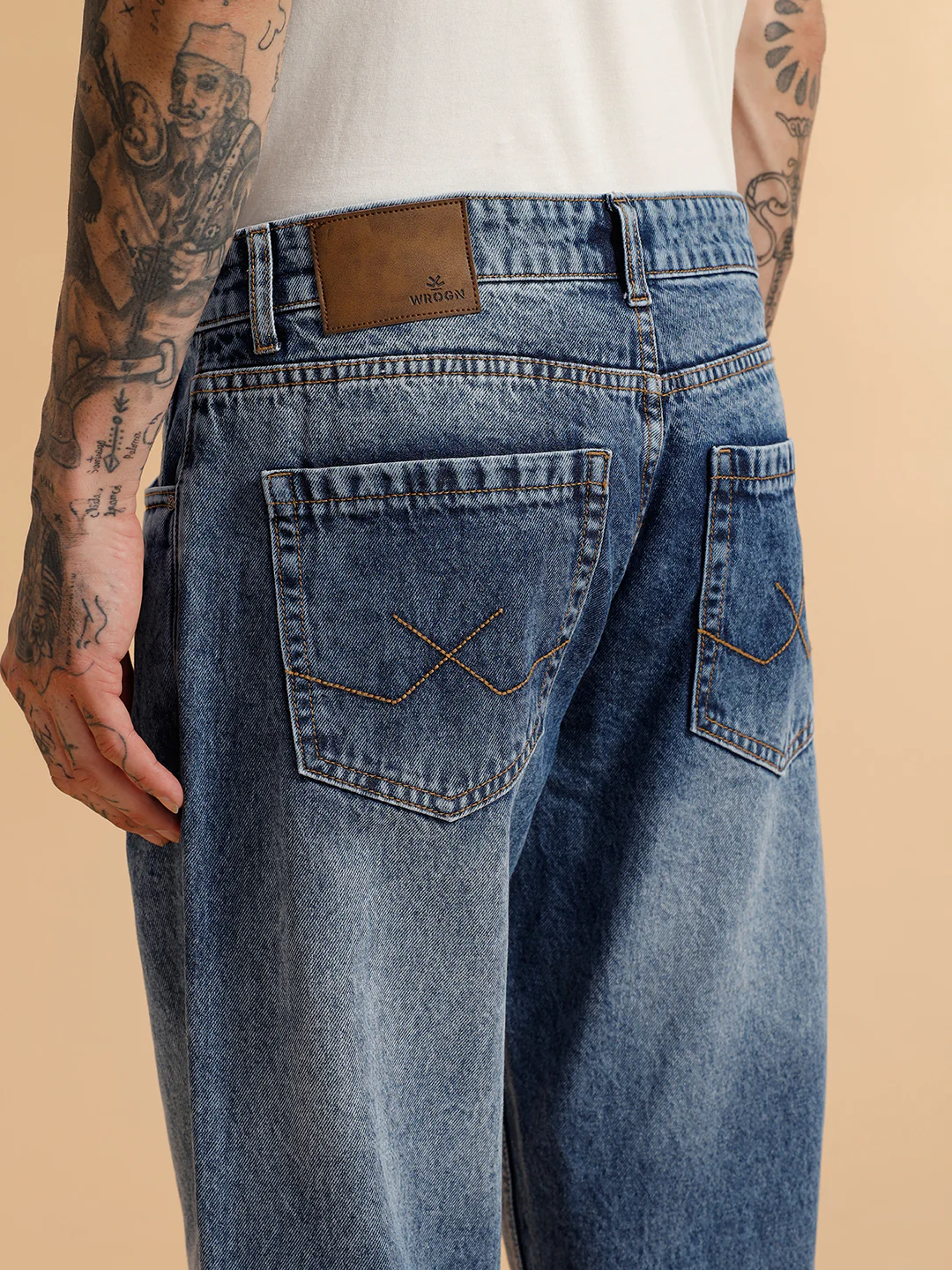Heavy Fade Anti Fit Jeans | Blue - Image 5