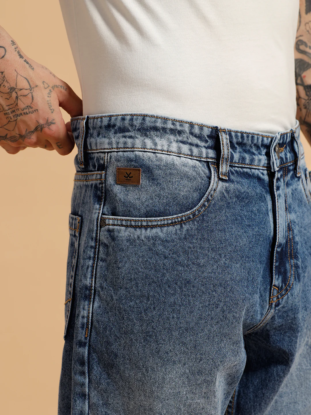 Heavy Fade Anti Fit Jeans | Blue - Image 6