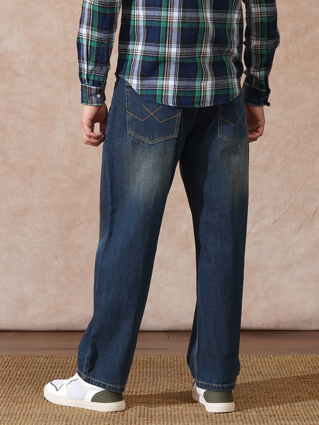 Heavy Fade Loose Fit Jeans | Blue - Image 3