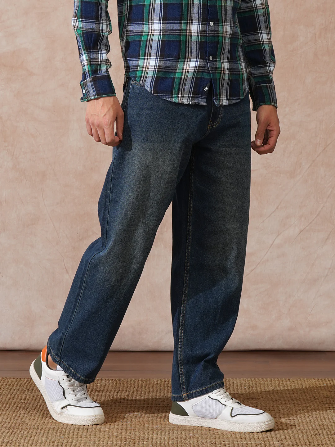 Heavy Fade Loose Fit Jeans | Blue - Image 4