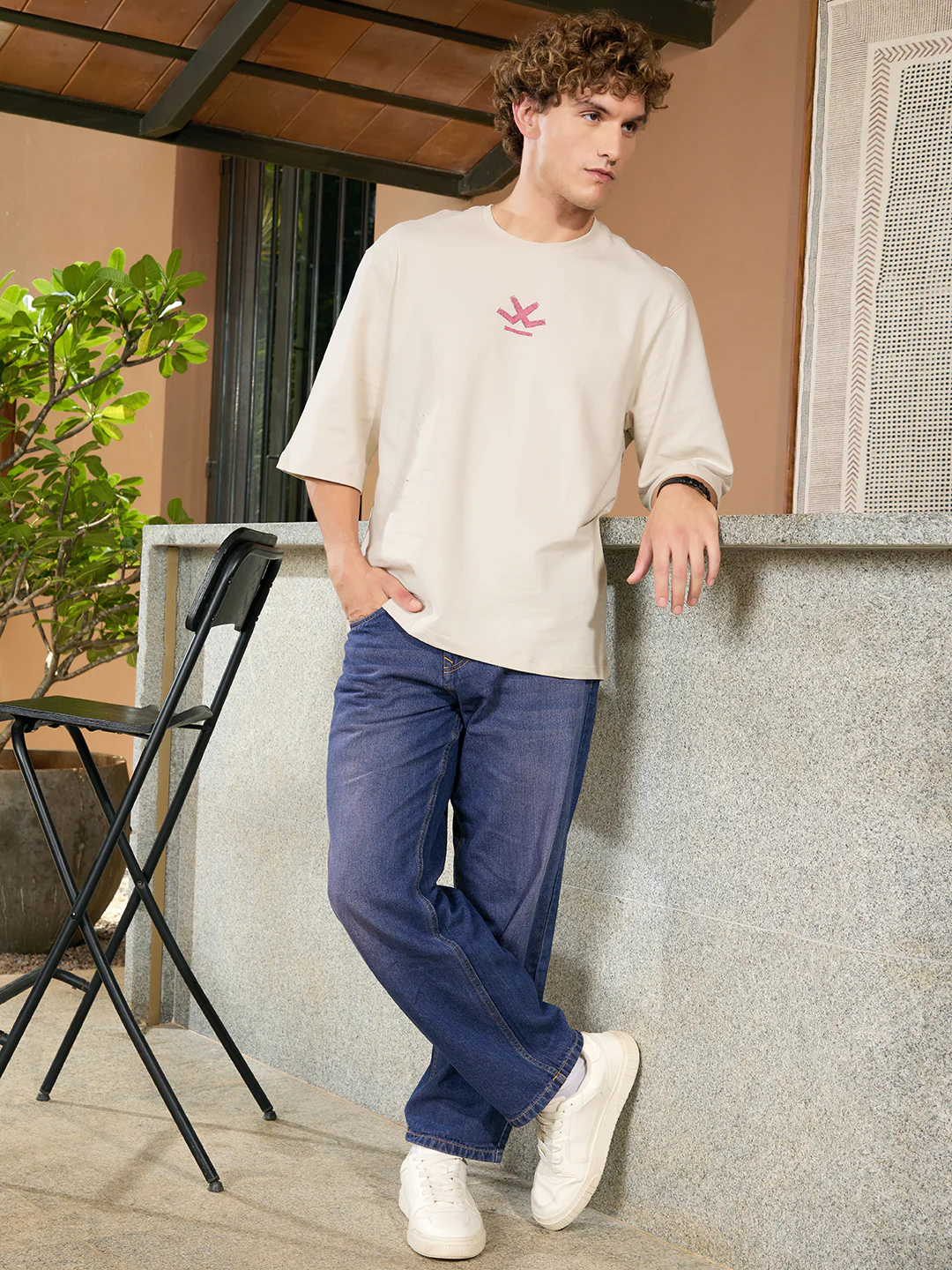 Heavy Fade Loose Fit Jeans | Blue - Image 2