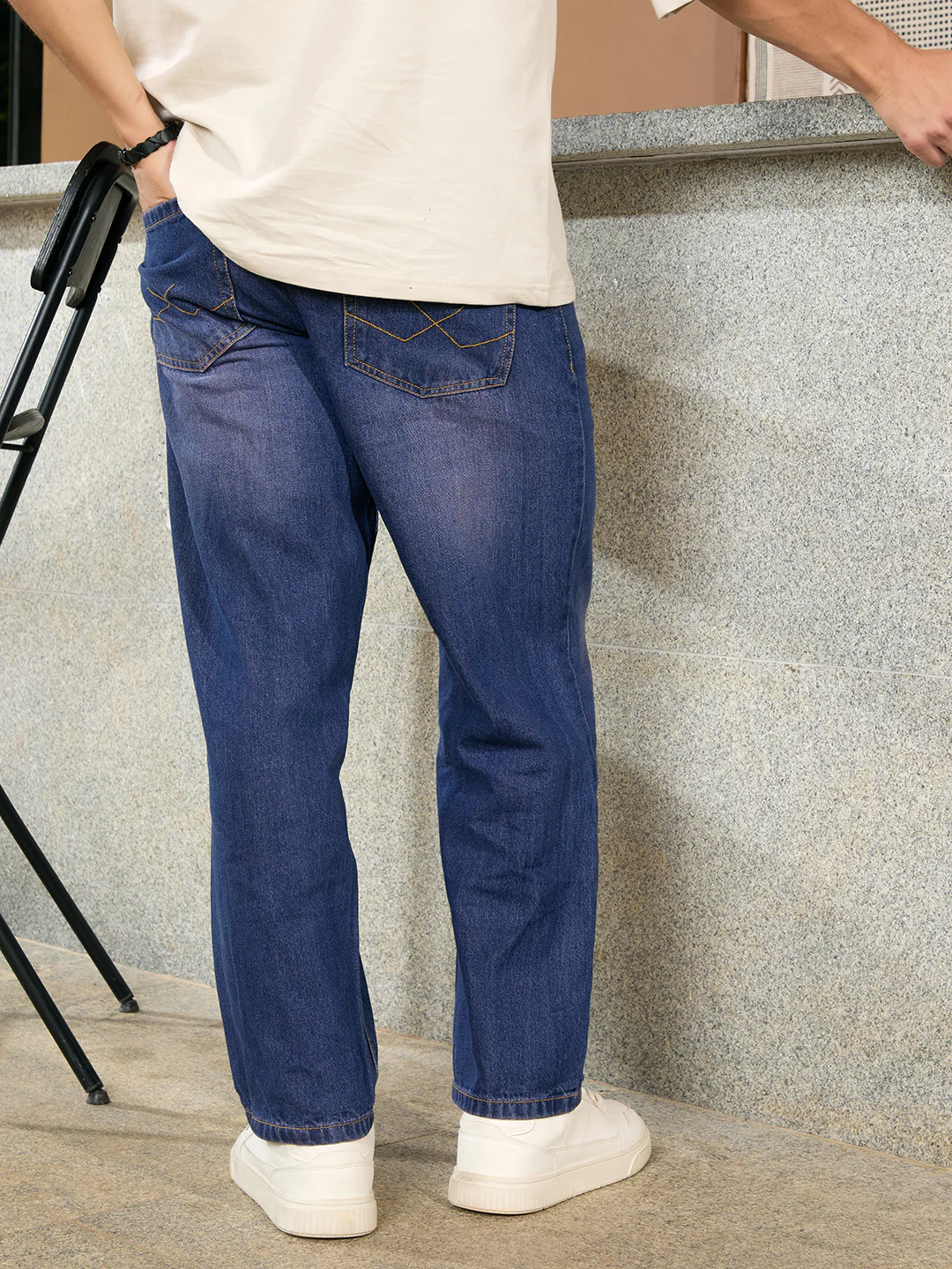 Heavy Fade Loose Fit Jeans | Blue - Image 3