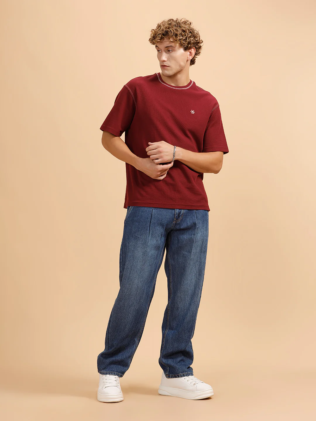 Heavy Fade Loose Fit Jeans | Dark Blue - Image 2