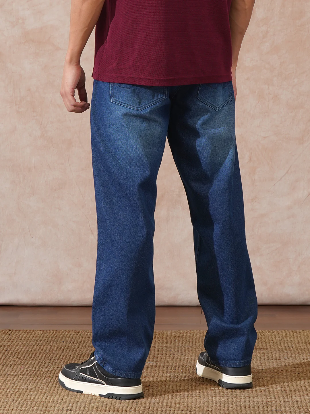 Heavy Fade Loose Fit Jeans | Dark Blue - Image 3