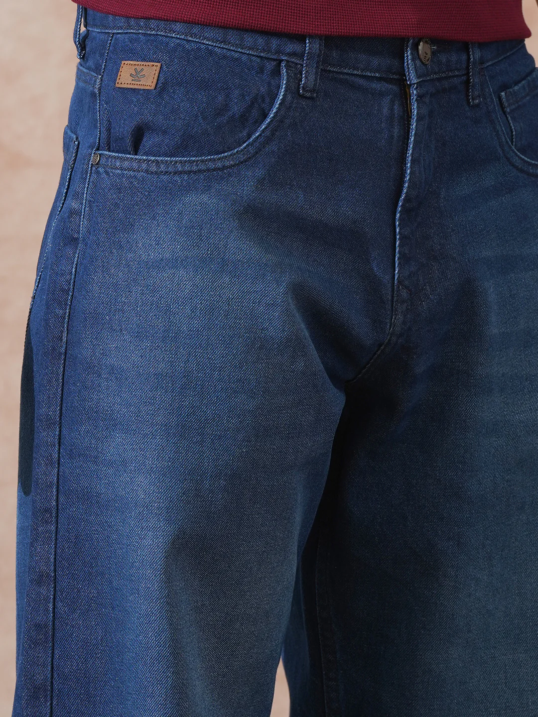 Heavy Fade Loose Fit Jeans | Dark Blue - Image 5