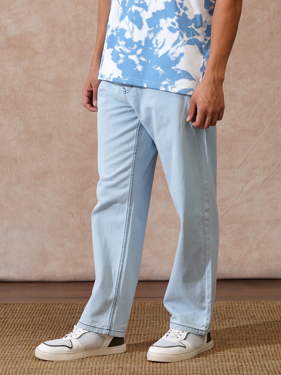 Heavy Fade Loose Fit Jeans | Light Blue - Image 4