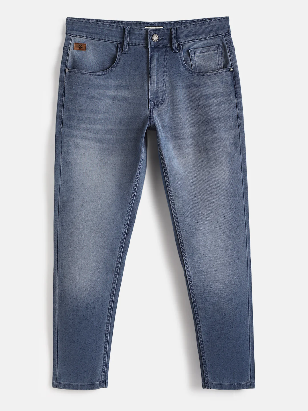 Heavy Fade Skinny Crop Jeans | Blue - Image 2
