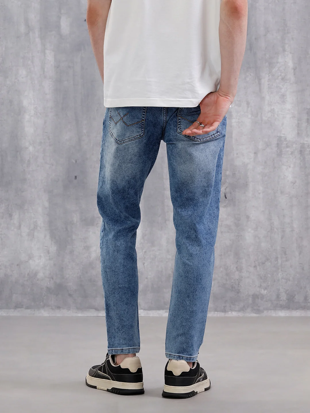 Heavy Fade Skinny Crop Jeans | Blue - Image 3