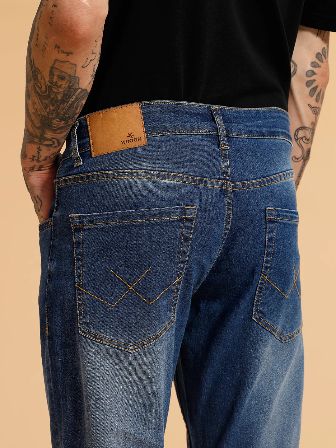 Heavy Fade Slim Fit Jeans | Blue - Image 5