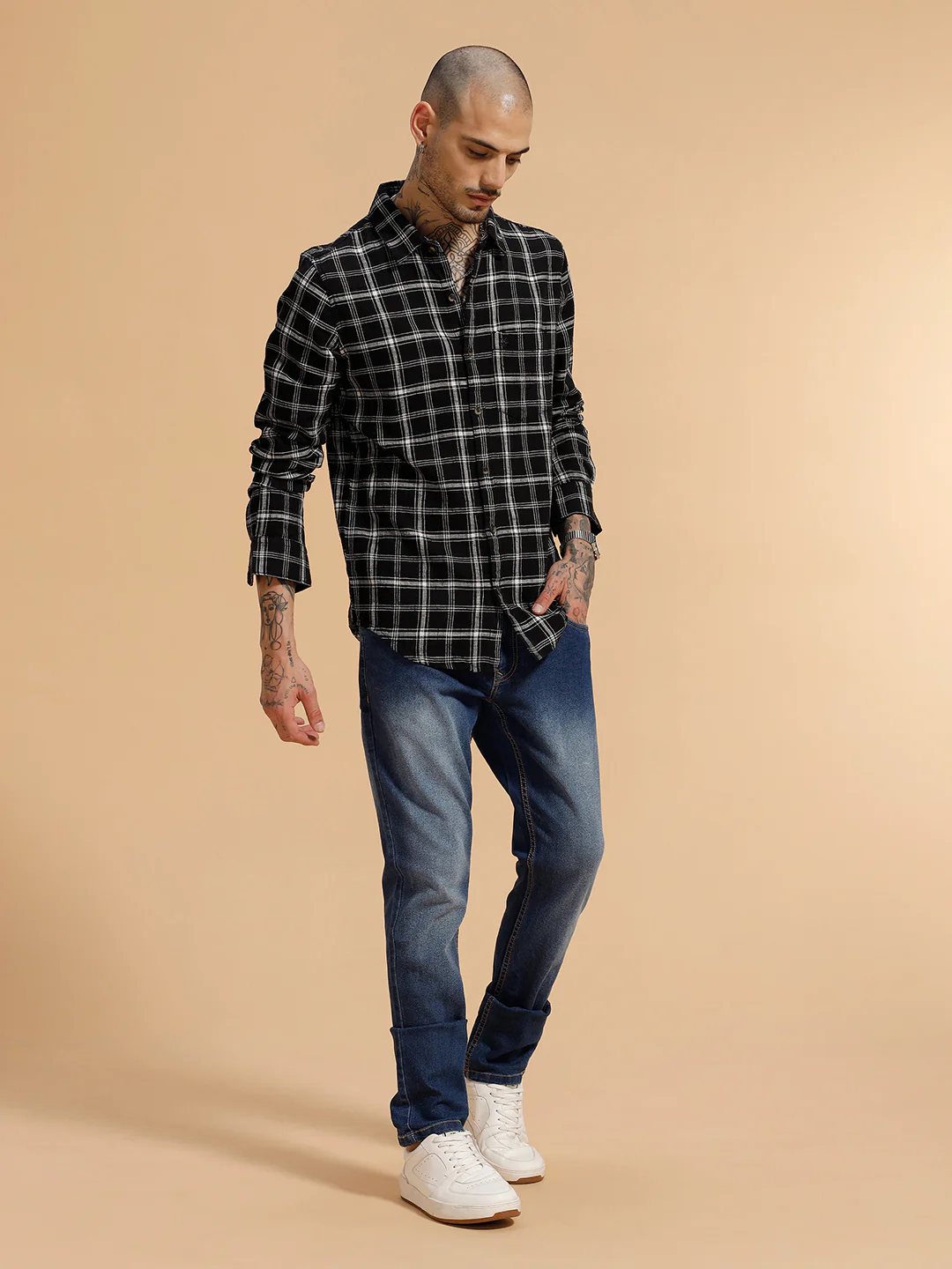 Heavy Fade Slim Fit Jeans | Blue - Image 2