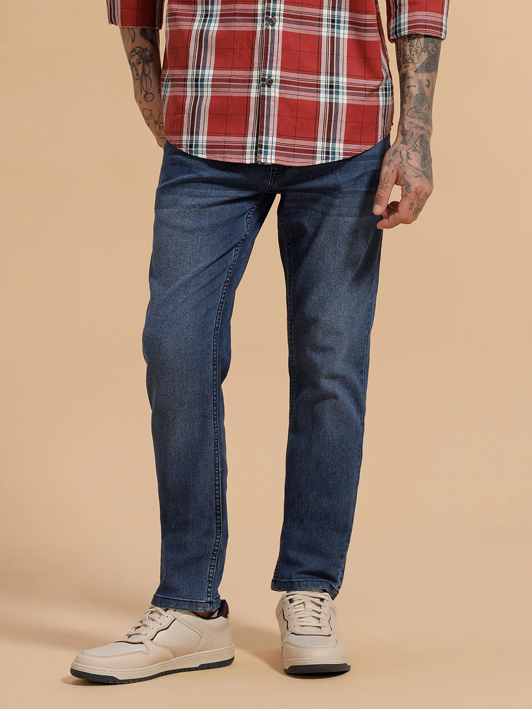 Heavy Fade Slim Fit Jeans | Blue - Image 4