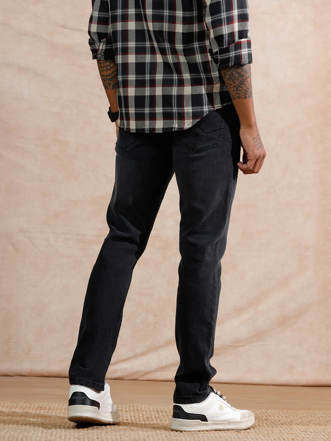 Heavy Fade Slim Fit Jeans | Dark Grey - Image 3