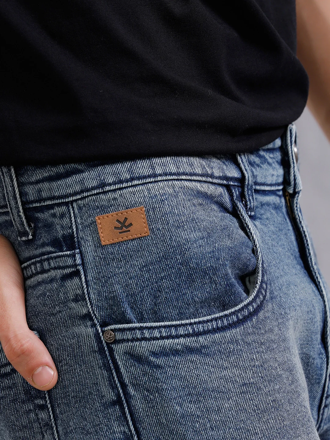 Heavy Fade Straight Fit Jeans | Blue - Image 5