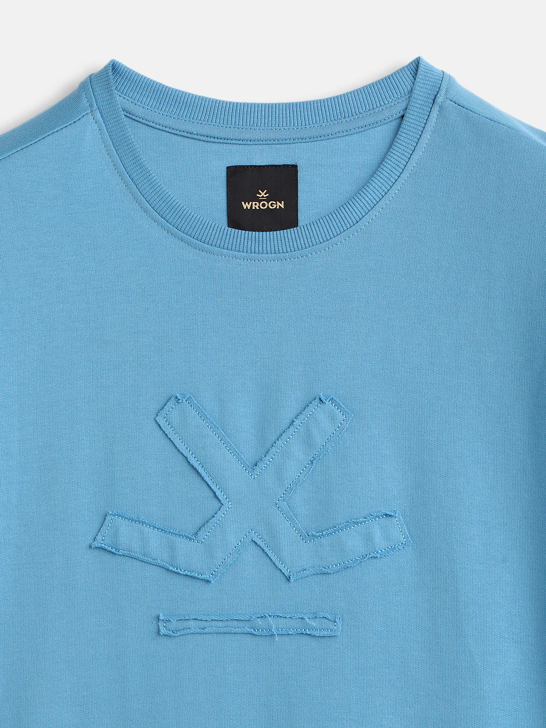 Heavy GSM Applique Logo T-Shirt | Blue - Image 3