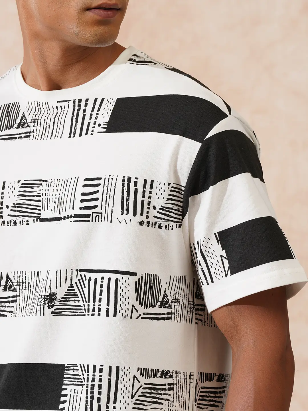 Heavy GSM Printed T-Shirt | Off White - Image 5