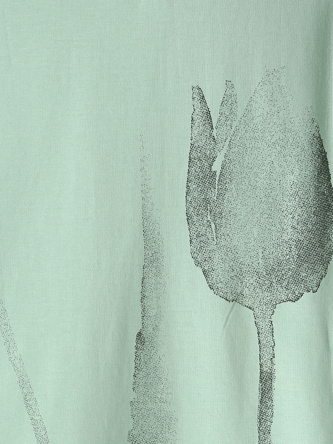 Heavy GSM Watercolour Floral Printed T-Shirt | Green - Image 4