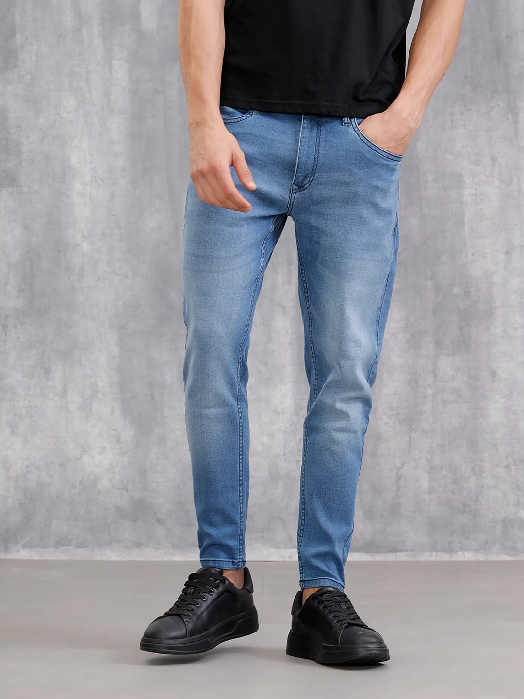Heavy Washed Lt Blue Jeans I Light Blue - Image 4