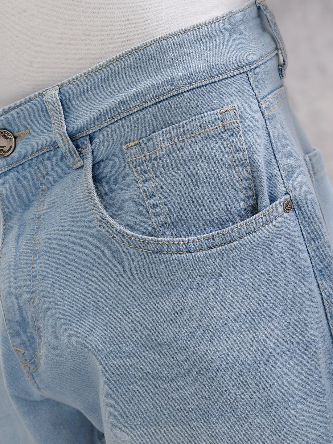 Heavy Washed Relaxed Fit Jeans I Light Blue - Image 5