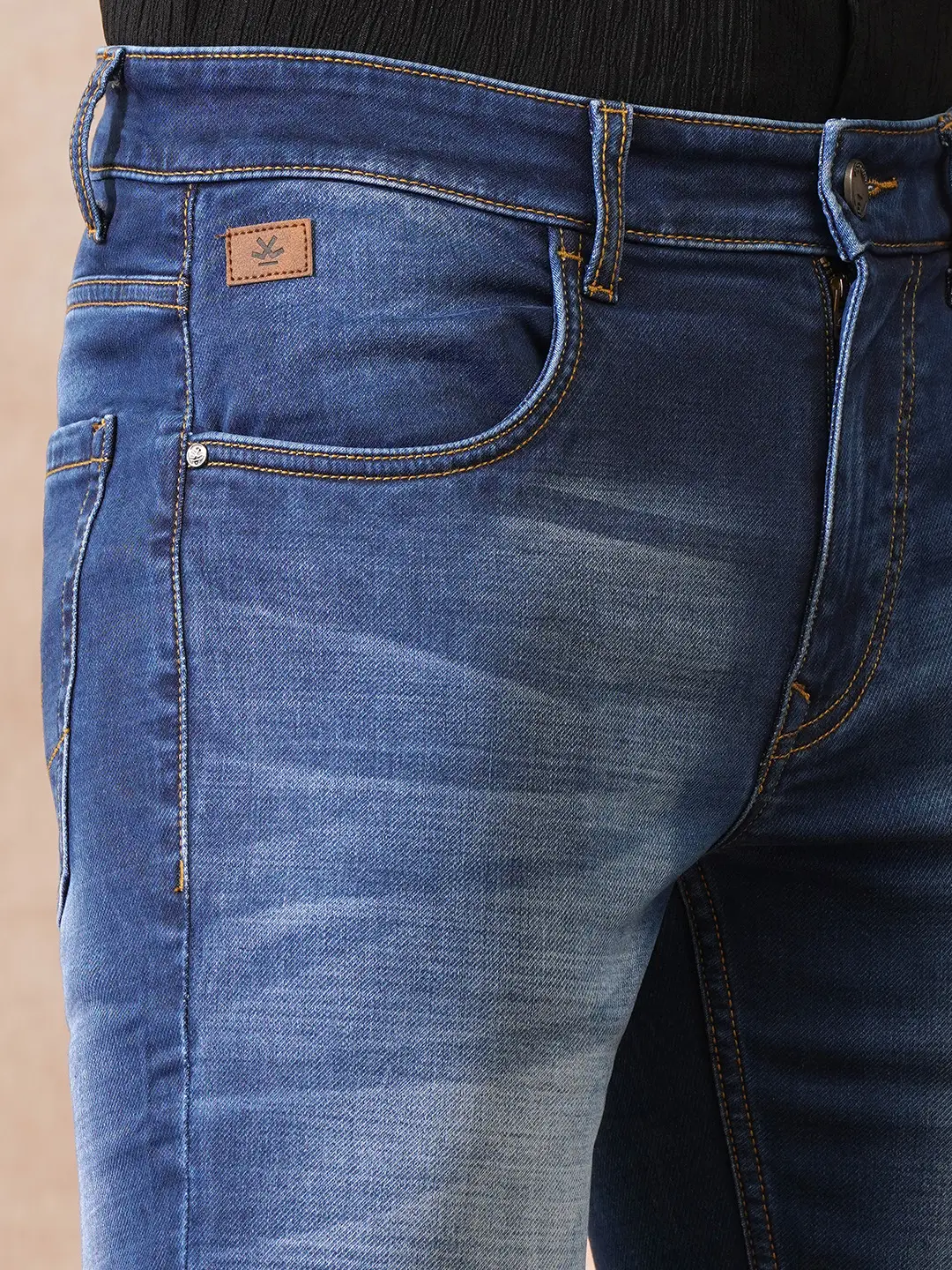 High Fade Skinny Crop Jeans | Blue - Image 6