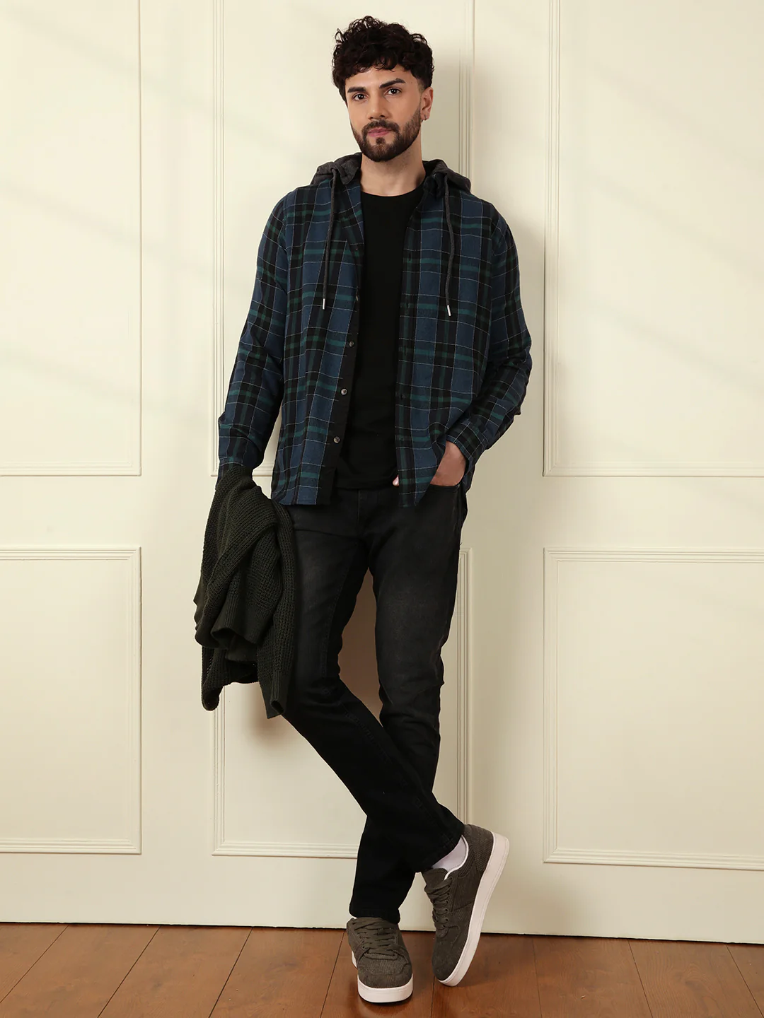 Hooded Check Shirt - Image 2