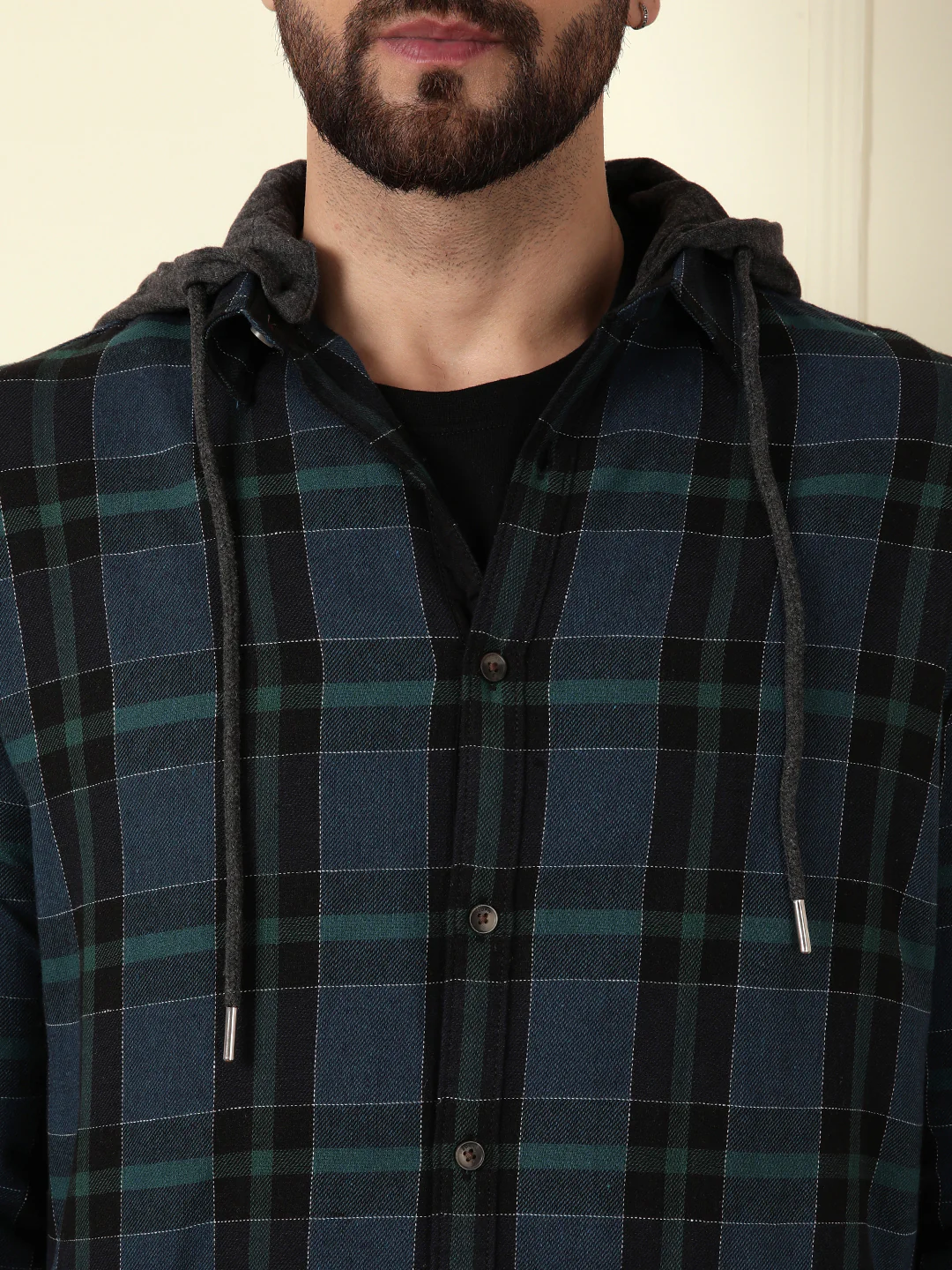 Hooded Check Shirt - Image 5