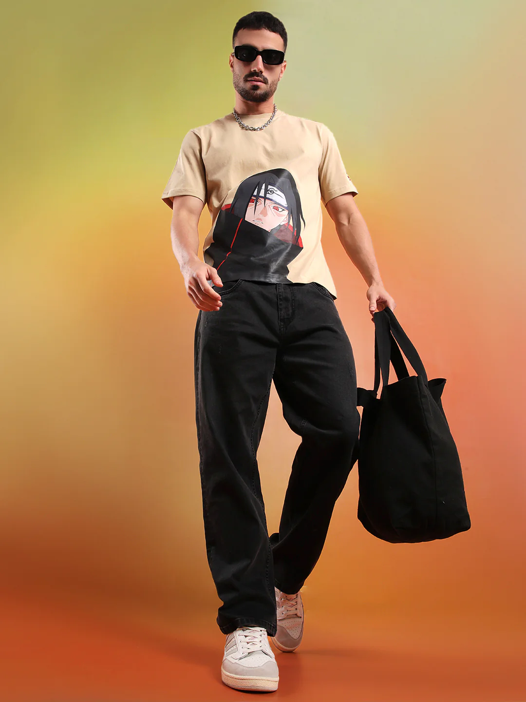 Itachi Uchiha Beige Naruto T-Shirt - Image 2