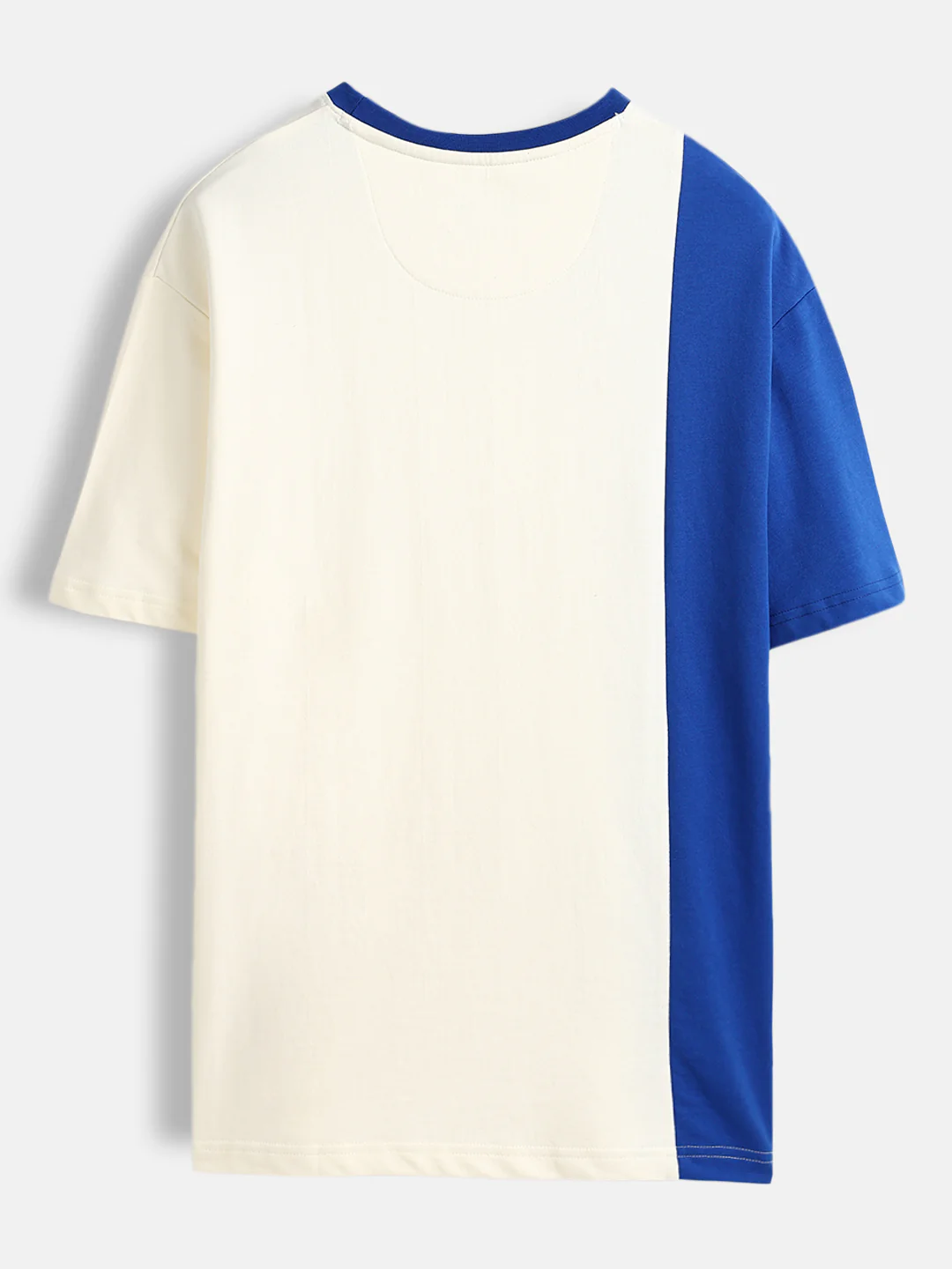 Japanese chest print color-block T-shirt | Off white - Image 8