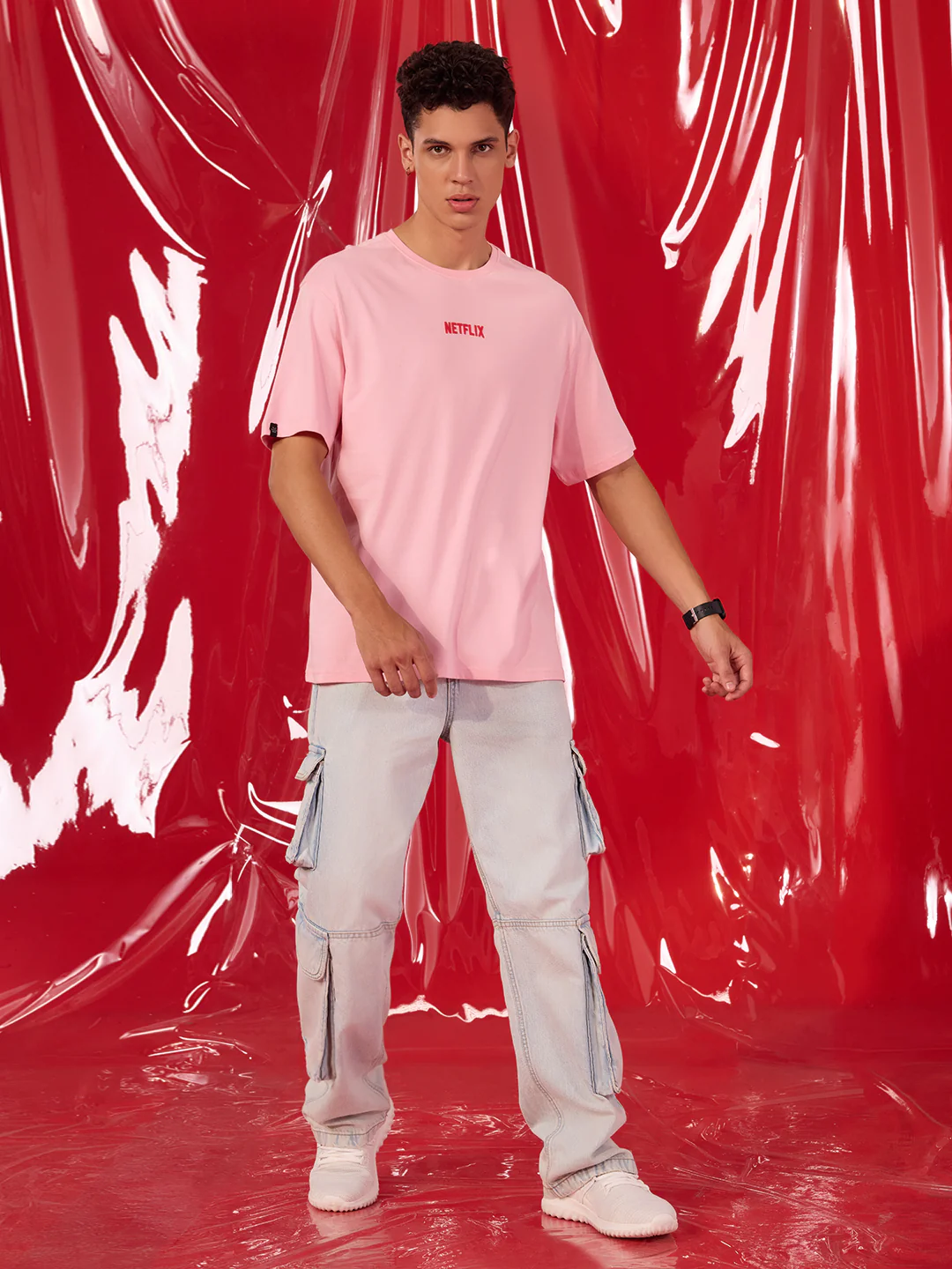 Just Chill Neflix Oversized T-Shirt - Image 2