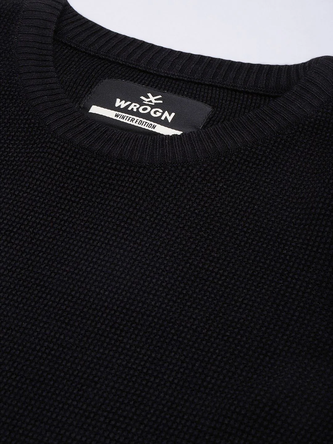 Knit Black Full Sleeve Sweater - Image 5