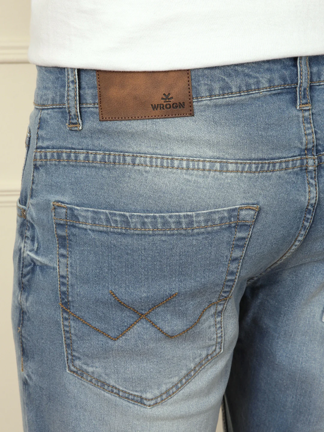 Faded Skinny Crop Jeans | Light Blue - Image 6