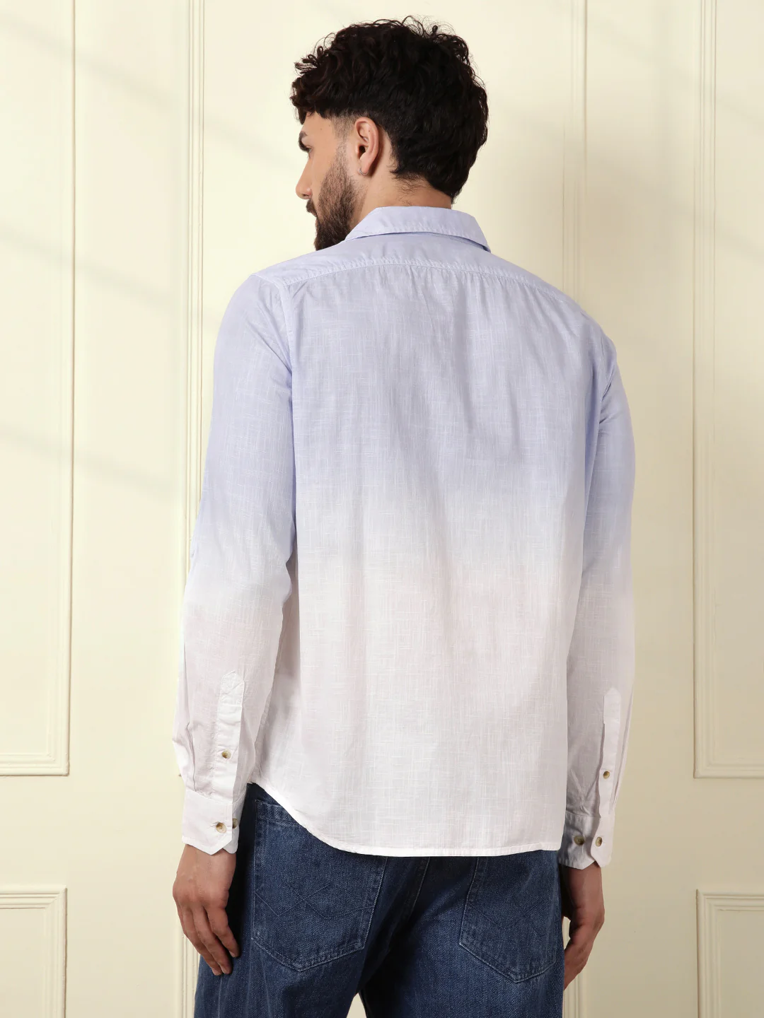 Casual Ombre Washed Shirt | Light Blue - Image 4
