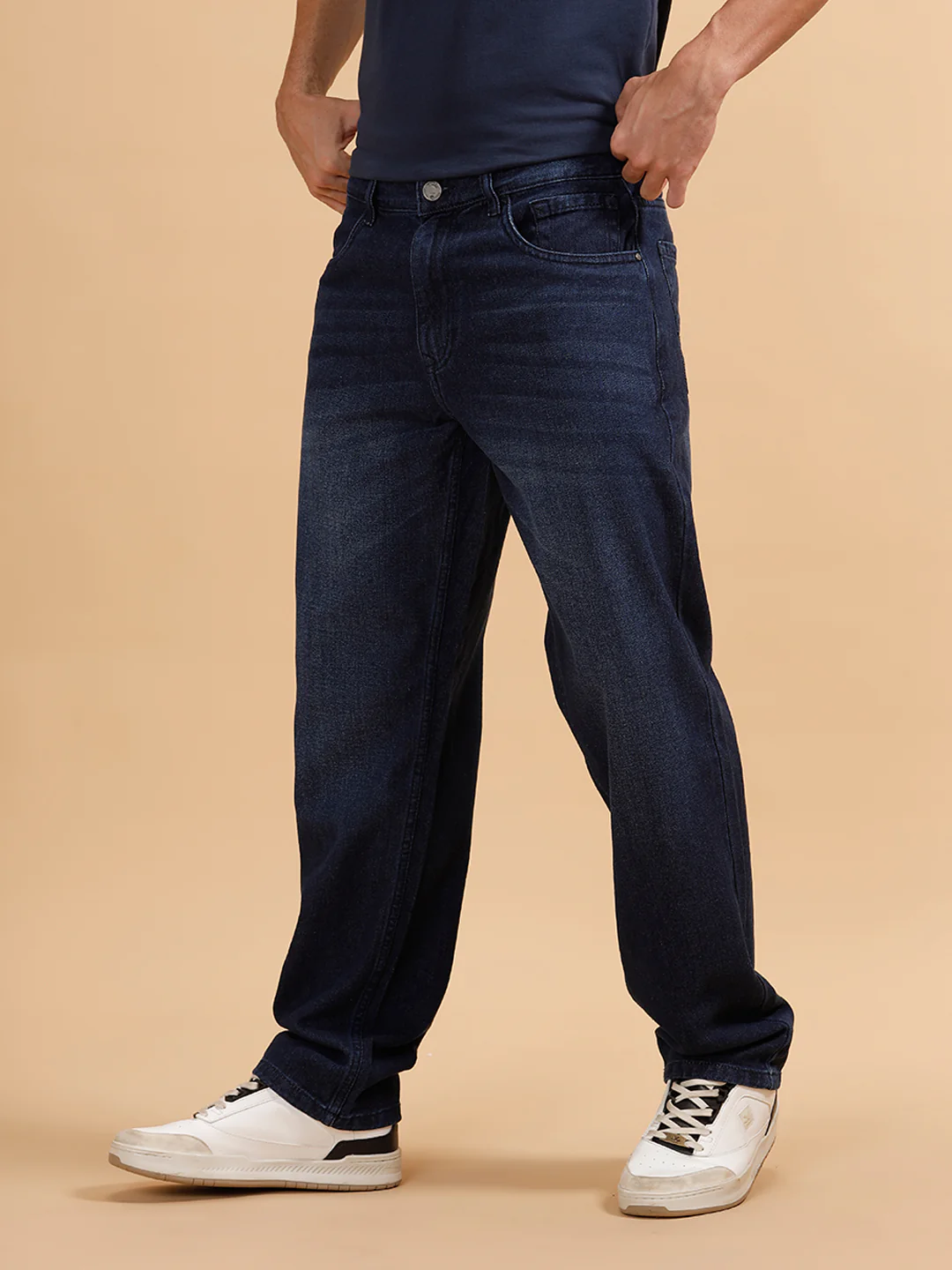 Light Fade Anti Fit Jeans | Dark Blue - Image 4