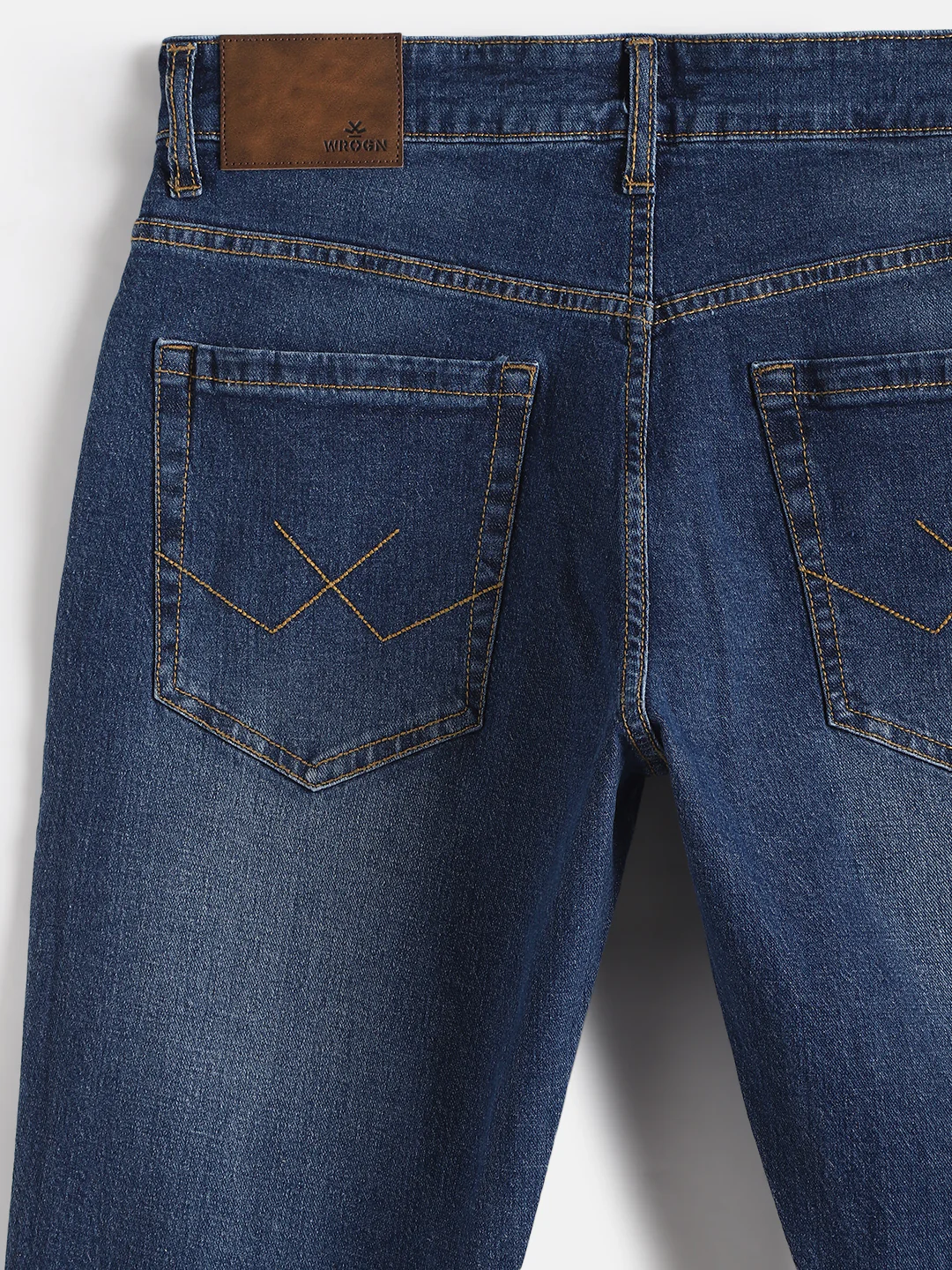 Light Fade Slim Fit Jeans | Dark Blue - Image 4