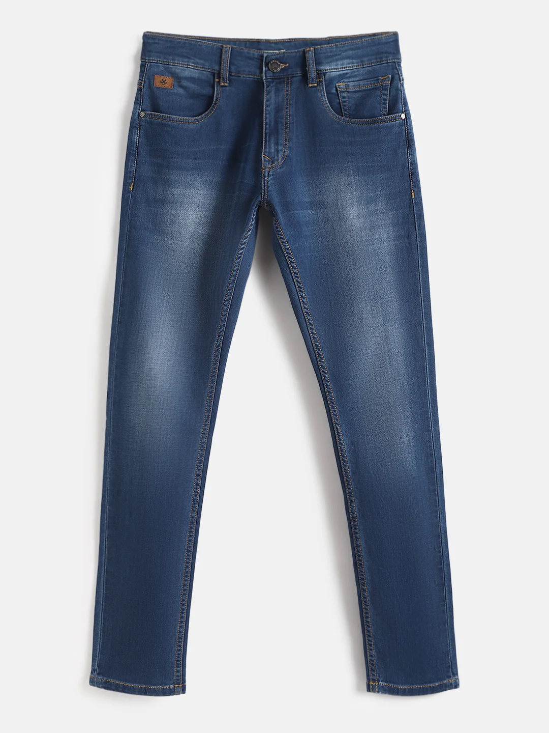 Light Fade Slim Tapered Jeans | Dark Blue - Image 2