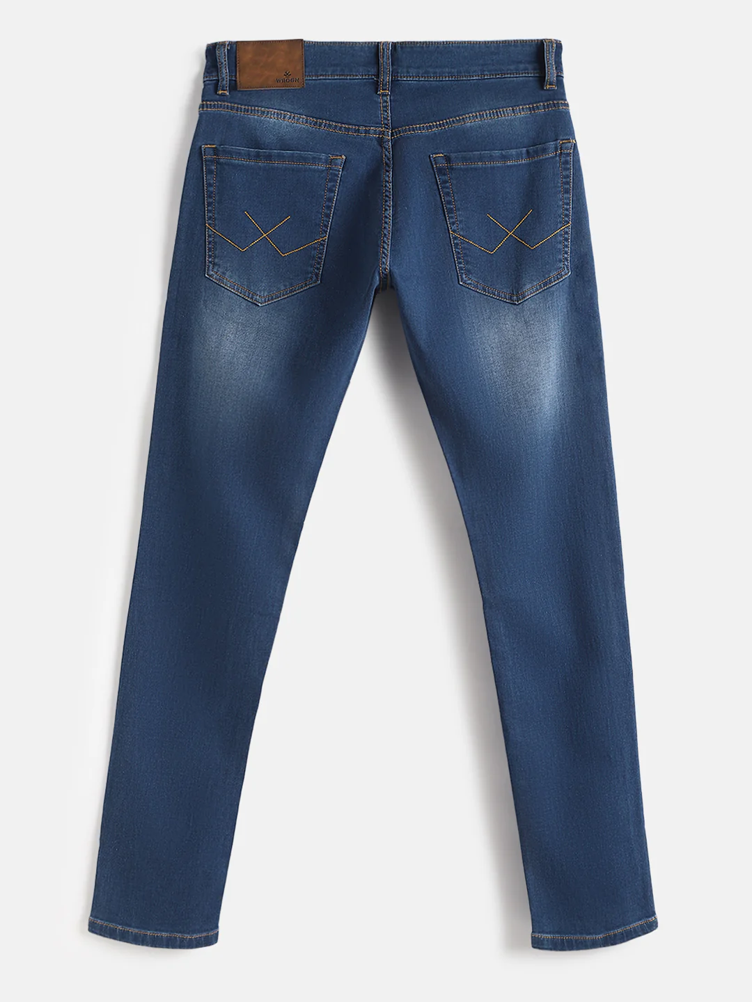 Light Fade Slim Tapered Jeans | Dark Blue - Image 4