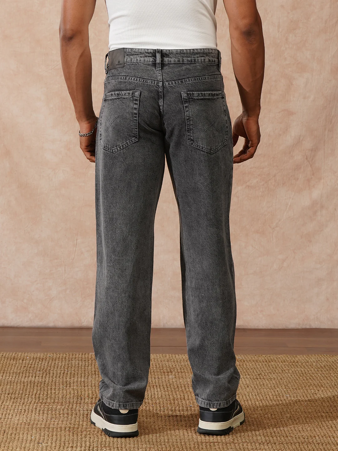 Light Fade Straight Fit Jeans | Black - Image 3