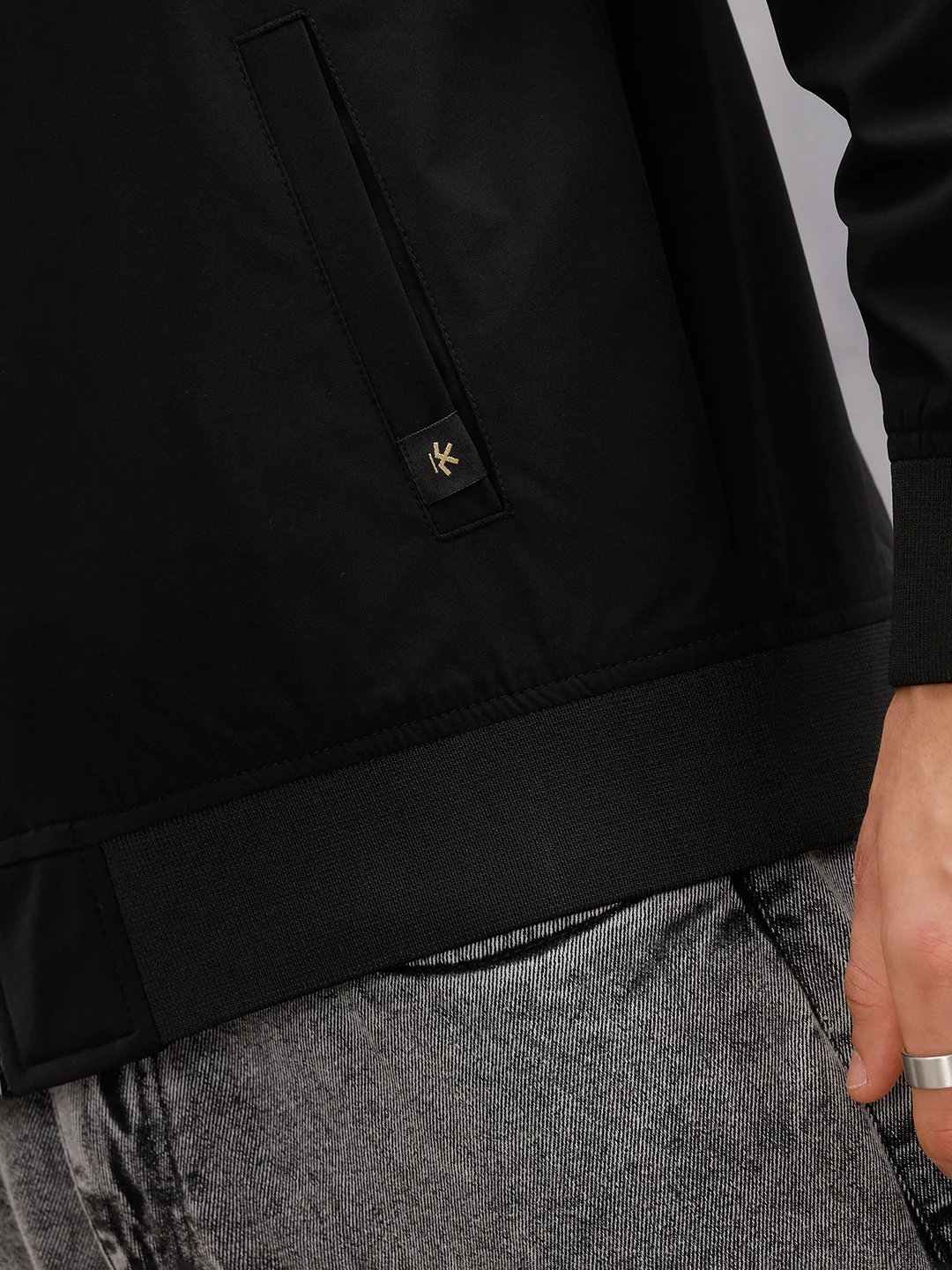 Light Weight Shell Bomber Jacket For Everyday Use  |  Black - Image 6
