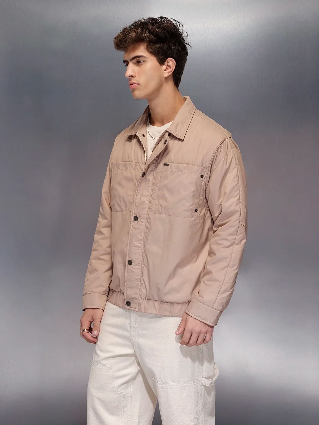 Lightweight Quilted Casual Jacket | Brown - Image 4