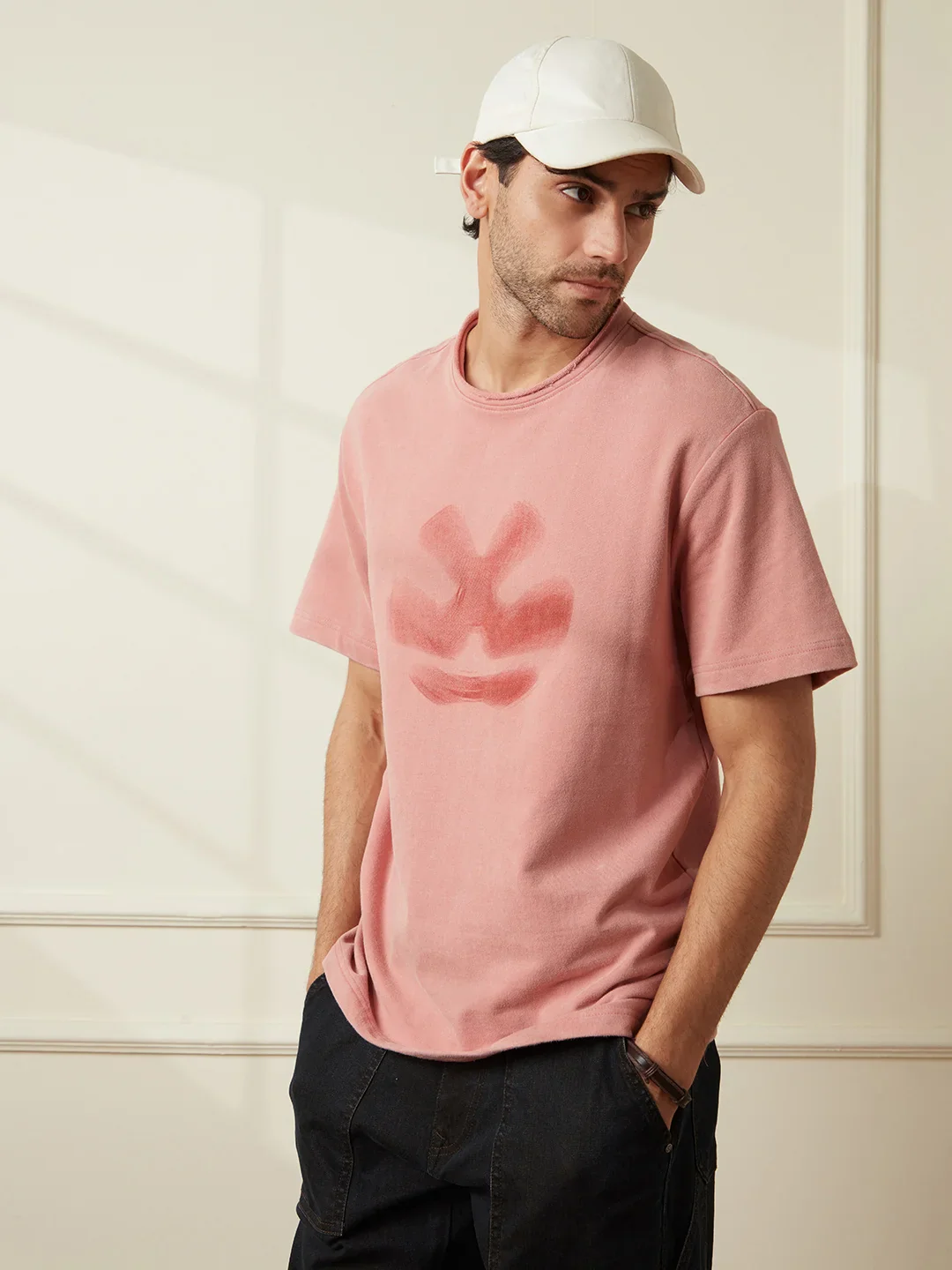 Heavy GSM Blur Logo T-Shirt | Pink - Image 2