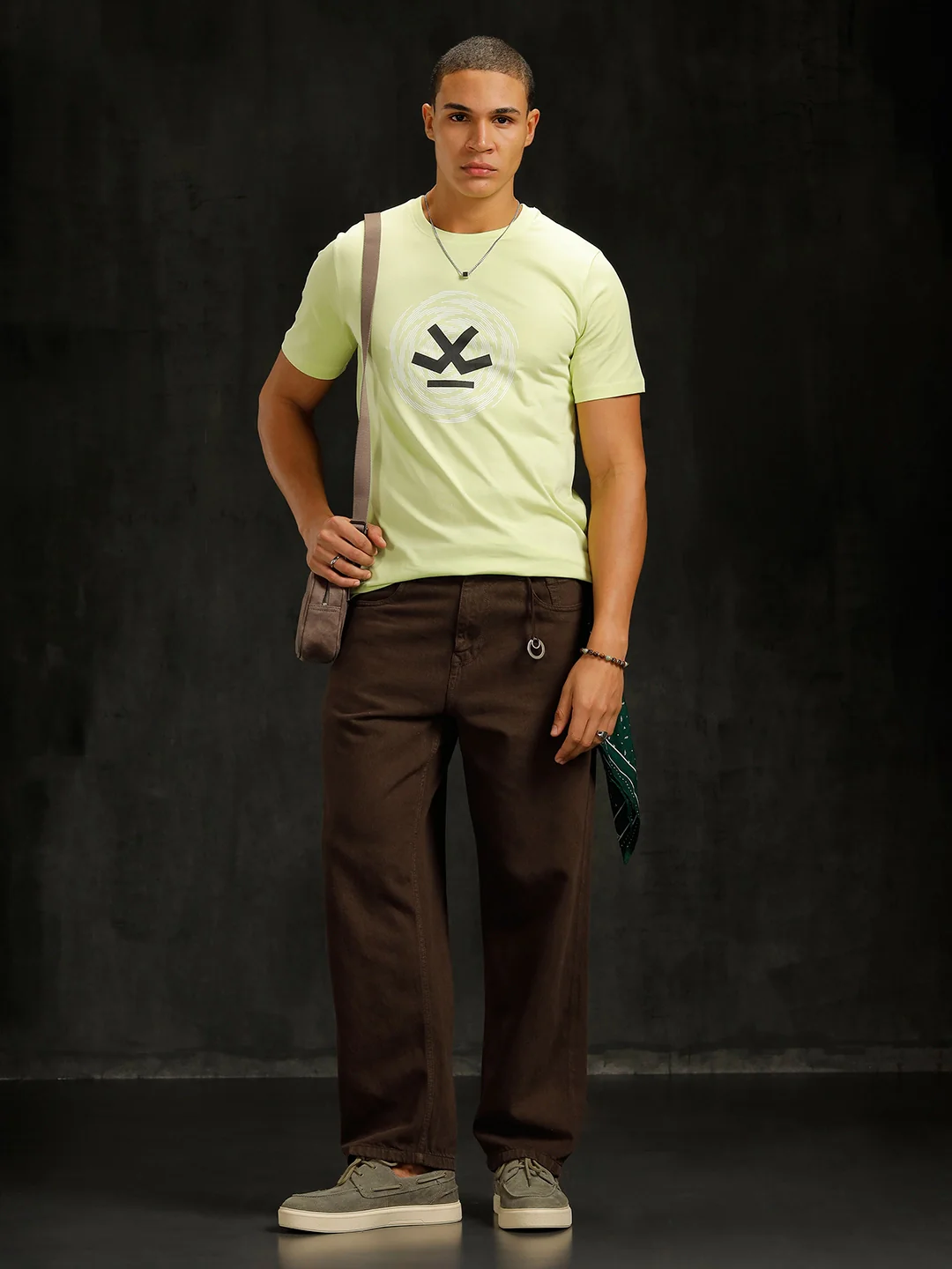 Logo Placement Printed T-Shirt | Green - Image 2