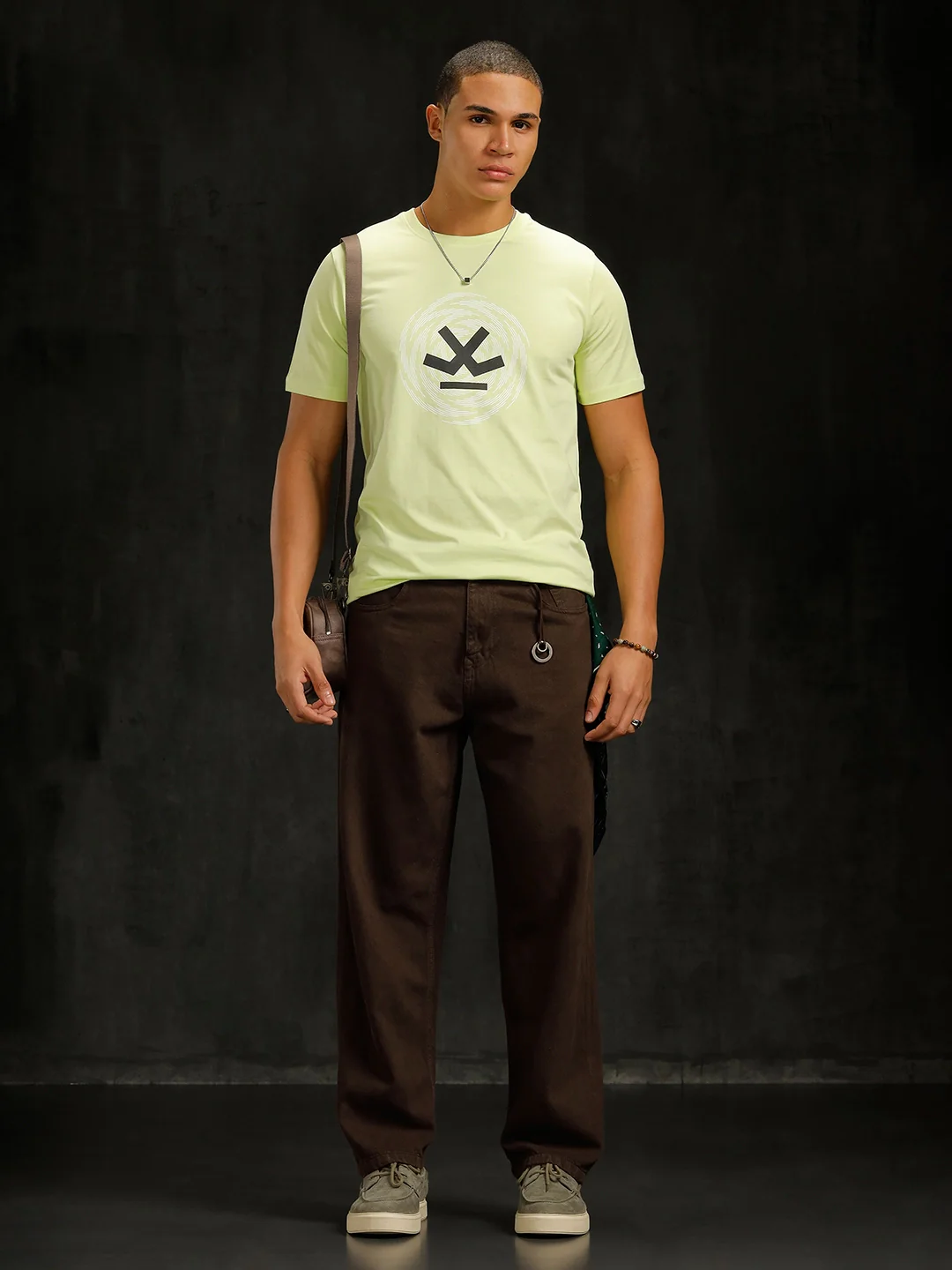Logo Placement Printed T-Shirt | Green - Image 6