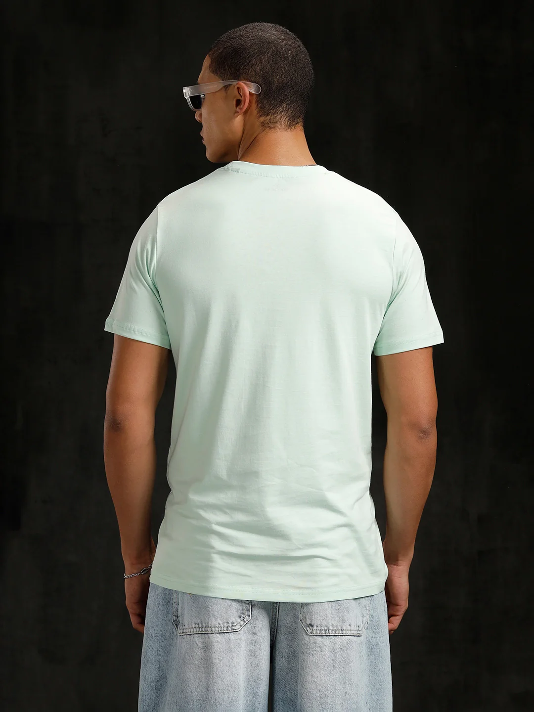 Logo Placement Printed T-Shirt | Light Green - Image 3